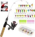 QualyQualy 24'' Ice Fishing Rod and Reel Set