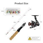 QualyQualy 24'' Ice Fishing Rod and Reel Set