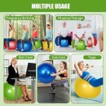 Anti-Slip Yoga & Fitness Ball Set, 65 cm