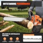 HENHAIY 72CC 24-Inch Gas Chainsaw for Wood Cutting