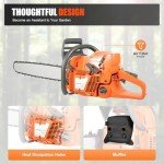 HENHAIY 72CC 24-Inch Gas Chainsaw for Wood Cutting