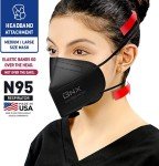AccuMed N95 Black Respirator Face Mask - 10 Pack