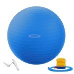 Anti-Slip Yoga Ball with Quick Pump, Blue