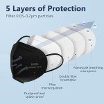 KN95 5-Ply Disposable Face Masks - 50 Pack Black