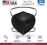 AccuMed N95 Black Respirator Face Mask - 10 Pack