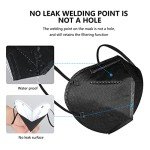 AKGK KN95 Face Masks - 50 Breathable Black Masks