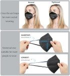AKGK KN95 Face Masks - 50 Breathable Black Masks