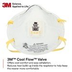 3M 8210V Respirator with Cool Flow Valve, 80 Pack