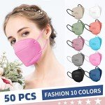 Colorful KN95 Face Masks for Adults, 50 Pack