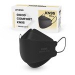 LEVENIS Black KN95 Face Masks - 50 Pack