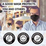 LEVENIS Black KN95 Face Masks - 50 Pack