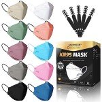 100 Pack KN95 Disposable Face Masks - Breathable & Adjustable