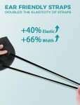 TOPMAX KN95 Black Face Masks - 50 Pack