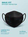 TOPMAX KN95 Black Face Masks - 50 Pack