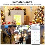 EIGHTREE Smart WiFi Plug: Alexa & Google Home Compatible