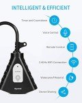Smart Outdoor WiFi Plug with 3 Ground Outlets