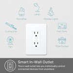 Kasa Smart Wi-Fi In-Wall Outlet with Alexa & Google
