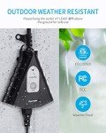 Smart Outdoor WiFi Plug with 3 Ground Outlets