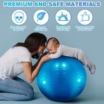 Jexine 6-Piece Yoga Ball Set with Pump