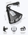 Smart Outdoor WiFi Plug with 3 Ground Outlets