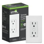 Leviton Decora Smart Wi-Fi Outlet, 15A, White