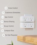 Smart Plug Outlet Extender with Remote Control (2 Pack)
