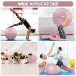 APEXUP Pink Exercise Ball, Size M (55cm)