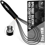 Walfos 11-Inch Silicone Flat Whisk for Cooking