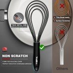 Walfos 11-Inch Silicone Flat Whisk for Cooking