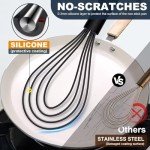 Silicone Flat Whisk for Mixing Gravy and Eggs