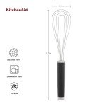 KitchenAid 11.5-Inch Black Flat Whisk