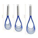 Stainless Steel Flat Whisk Set with Silicone Heads