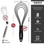Walfos 11-Inch Silicone Flat Whisk for Cooking