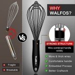 Walfos Heat-Resistant Silicone and Stainless Steel Whisk Set