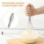 Aieve 3-Pack Heavy Duty Stainless Steel Whisks