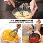 Walfos Heat-Resistant Silicone and Stainless Steel Whisk Set