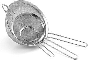 Cuisinart 3-Piece Silver Mesh Strainer Set