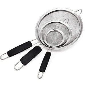Stainless Steel Fine Mesh Strainer Set of 3