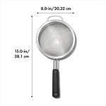 OXO Good Grips 8-Inch Double Strainer in Black