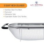 Stainless Steel Over Sink Colander with Handles