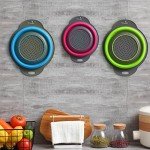 Collapsible Silicone Colander Set - 3 Round Strainers