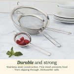 Cuisinart 3-Piece Silver Mesh Strainer Set