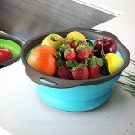 Collapsible Silicone Colander Set - 3 Round Strainers