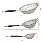 Stainless Steel Fine Mesh Strainer Set of 3