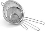Cuisinart 3-Piece Silver Mesh Strainer Set