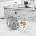 Cuisinart 3-Piece Silver Mesh Strainer Set