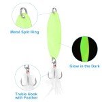 Patikil 5-Pack Glow Fishing Spoons, 1/2 oz