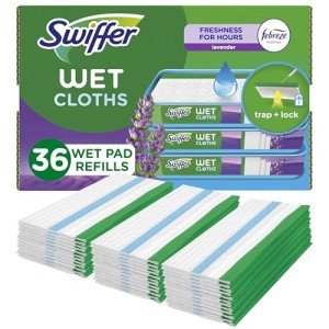 Swiffer Wet Mopping Cloth Refills with Lavender Scent
