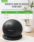 Trideer 65cm Exercise Ball Chair with Ring