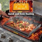 Universal 17" x 13" Nonstick Gas Grill Griddle